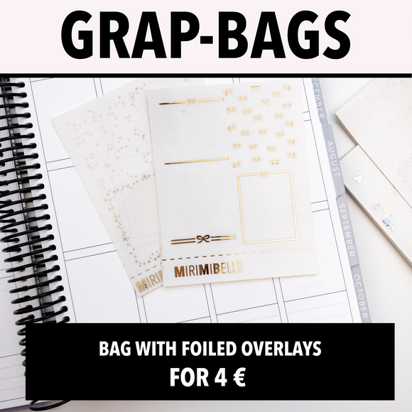 GRAB BAGS - 2 SHEETS of foiled overlays