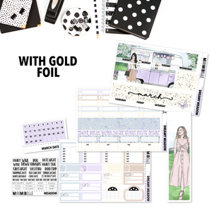 MARCH COLLCETION OVERSTOCK - Dreamy Meadow - Foiled Monthly Page Kit