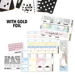 APRIL COLLCETION OVERSTOCK - Sugar Bunny - Foiled Monthly Page Kit