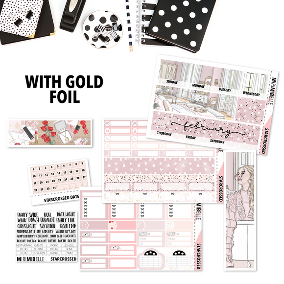 FEBRUARY COLLCETION OVERSTOCK - Starcrossed - Foiled Monthly Page Kit