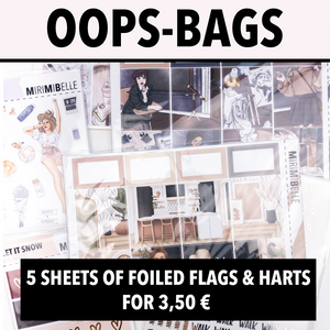 OOPS BAGS - 5 SHEETS of foiled flags & hearts